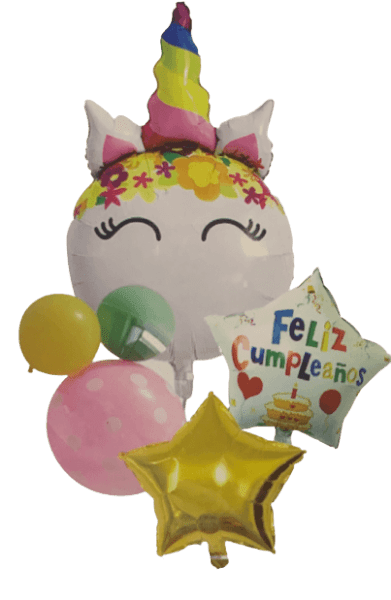 cocodrilova: conjunto cumpleaños 3 años unicornio