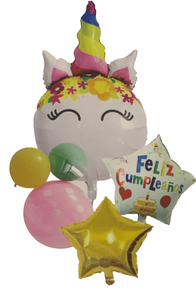 Globo de Unicornio Cumpleaños 4 años - Princesa Unicornio