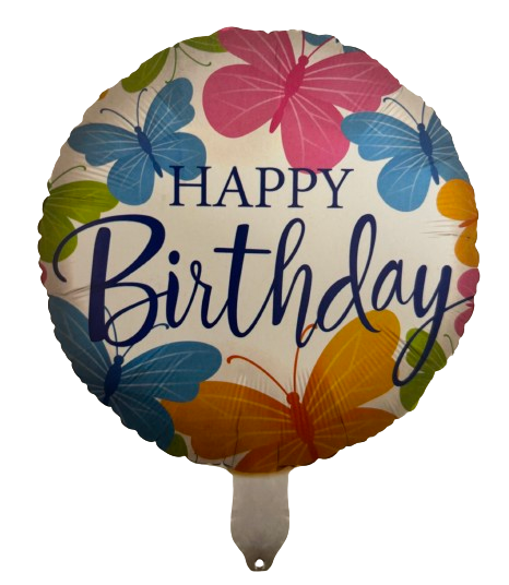 Globo happy birthday mariposas